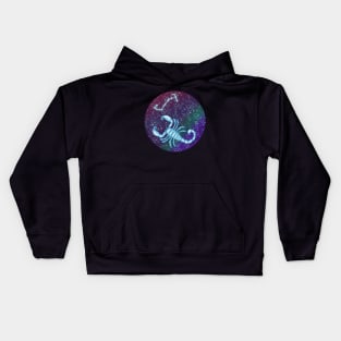 Scorpio Zodiac Sign Scorpion with Constellation Kids Hoodie